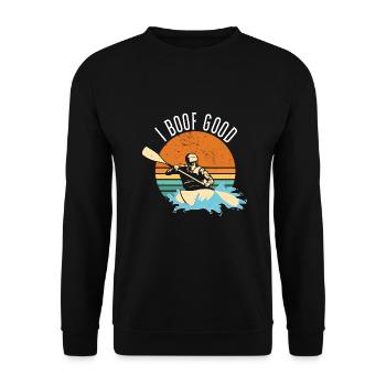 I Boof Good Whitewater Kayaking - Unisex Pullover - Schwarz - Vorne - Alina (178cm) & Michal (187cm)