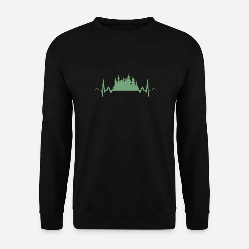 Forest Heartbeat Tree - Unisex Sweatshirt - black