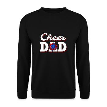 Cheer Dad Daddy Papa Father's Day Gift - Unisex Sweatshirt - black - Front - Alina (178cm) & Michal (187cm)
