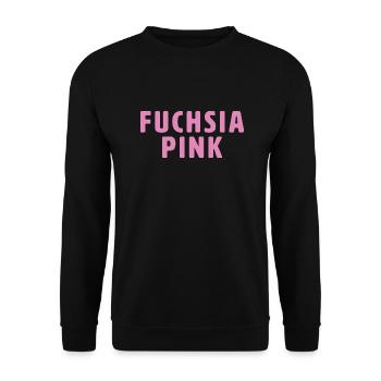 Fuchsia Pink - Unisex Pullover - Schwarz - Vorne - Alina (178cm) & Michal (187cm)
