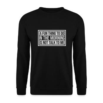 ne me parle pas - Sweat-shirt Unisexe - noir - Devant - Alina (178cm) & Michal (187cm)