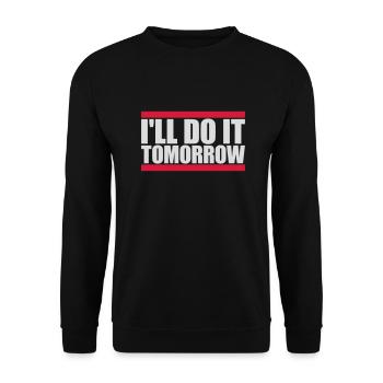 Citation de Do It Tomorrow - Sweat-shirt Unisexe - noir - Devant - Alina (178cm) & Michal (187cm)