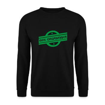 orgasmisch oder organic - Unisex Pullover - Schwarz - Vorne - Alina (178cm) & Michal (187cm)