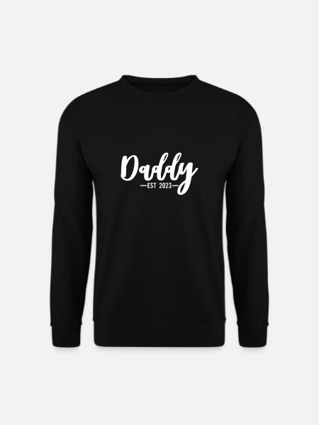 Daddy Est 2023 Shirt Geschenk - Unisex Pullover - Schwarz