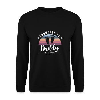 Promu au maillot de papa est 2023 - Sweat-shirt Unisexe - noir - Devant - Alina (178cm) & Michal (187cm)