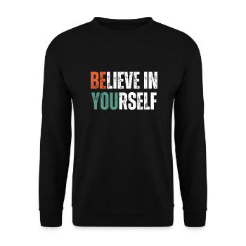 Citation vierge Vintage Inspirational & Motivational - Sweat-shirt Unisexe - noir - Devant - Alina (178cm) & Michal (187cm)