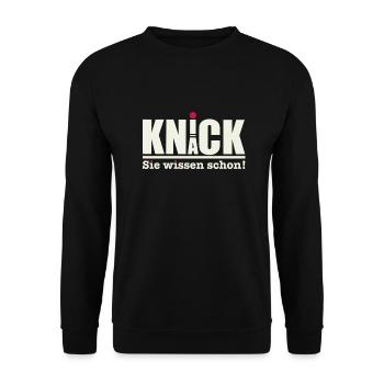 Knick Knack, Sie wissen schon! - Unisex Pullover - Schwarz - Vorne - Alina (178cm) & Michal (187cm)