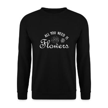 Florist Flower Plant Nature Gardener - Unisex Sweatshirt - black - Front - Alina (178cm) & Michal (187cm)