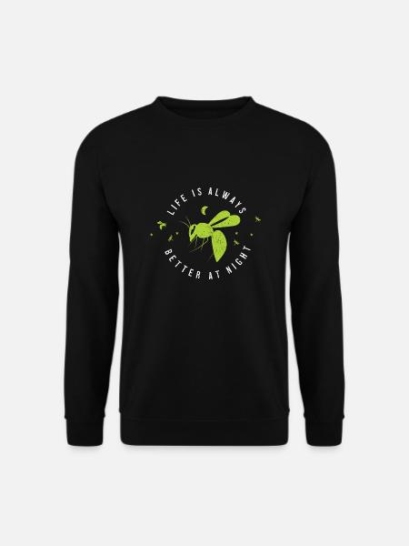 La vie est toujours meilleure la nuit - Sweat-shirt Unisexe - noir