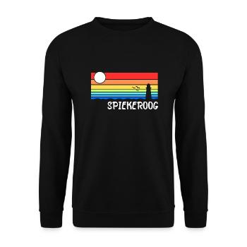 Spiekeroog Nordsee Ostfriesische Insel Geschenk - Unisex Pullover - Schwarz - Vorne - Alina (178cm) & Michal (187cm)