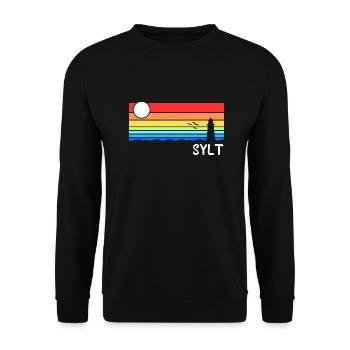 Sylt Nordsee Nordfriesische Insel Geschenk - Unisex Pullover - Schwarz - Vorne - Alina (178cm) & Michal (187cm)