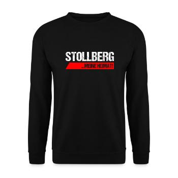 Stollberg Erzgebirge meine heimat1 - Unisex Pullover - Schwarz - Vorne - Alina (178cm) & Michal (187cm)