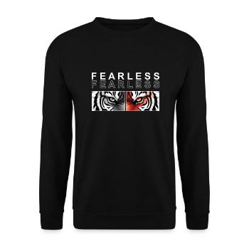 FEARLESS - Tiger - Unisex Sweatshirt - black - Front - Alina (178cm) & Michal (187cm)