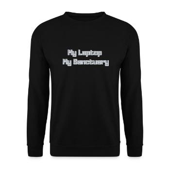 My Laptop, My Sanctuary gifts homework - Unisex Sweatshirt - black - Front - Alina (178cm) & Michal (187cm)