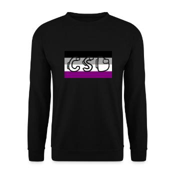asexual pride csd - Unisex Sweatshirt - black - Front - Alina (178cm) & Michal (187cm)