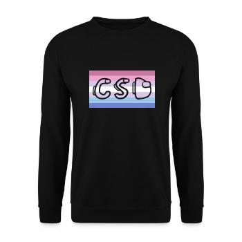 bigender pride CSD - Unisex Sweatshirt - black - Front - Alina (178cm) & Michal (187cm)
