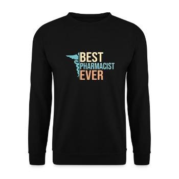 Best Pharmacist Ever Pharmacy Technician - Unisex Pullover - Schwarz - Vorne - Alina (178cm) & Michal (187cm)