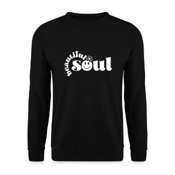 beautiful soul / Belle âme - Unisex Sweatshirt - black - Front - Alina (178cm) & Michal (187cm)