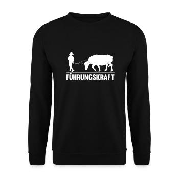 Kuh Bauernhof Kuhbauer Landwirt Rind Kühe - Unisex Pullover - Schwarz - Vorne - Alina (178cm) & Michal (187cm)