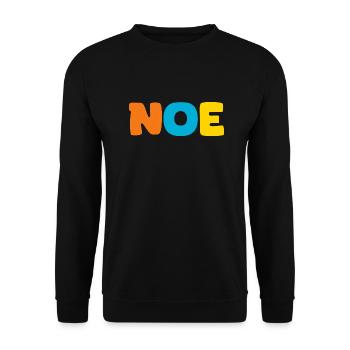 Name - Noe - Unisex Pullover - Schwarz - Vorne - Alina (178cm) & Michal (187cm)