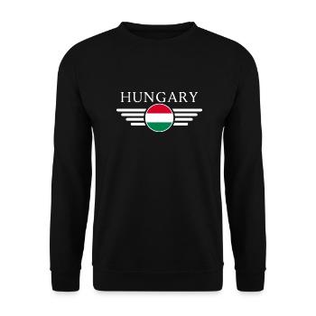 J’adore la Hongrie - Sweat-shirt Unisexe - noir - Devant - Alina (178cm) & Michal (187cm)