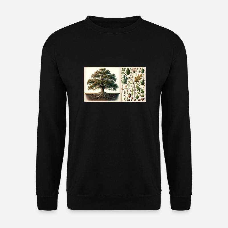 Oak Tree Botanical - Unisex Sweatshirt - black
