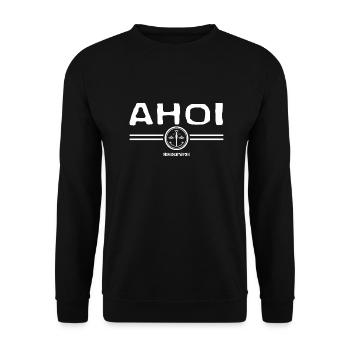 Ahoi die Ostsee - Gute Fahrt - Unisex Pullover - Schwarz - Vorne - Alina (178cm) & Michal (187cm)