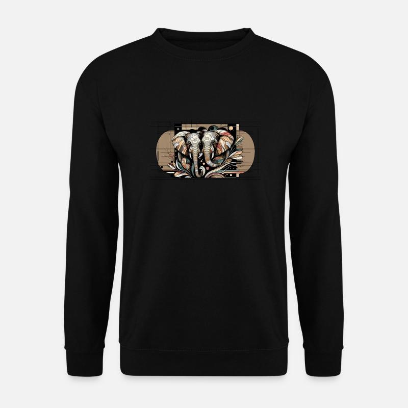 Elefantensymmetrie - Unisex Pullover - Schwarz