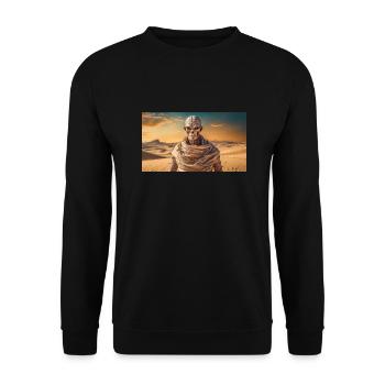 momie maléfique dans le désert monstre sombre horreur effrayant - Sweat-shirt Unisexe - noir - Devant - Alina (178cm) & Michal (187cm)