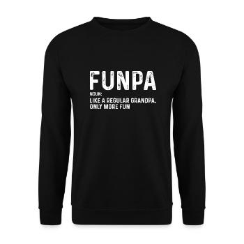 Funpa Shirts Funpa Shirt wie ein normaler Opa - Unisex Pullover - Schwarz - Vorne - Alina (178cm) & Michal (187cm)