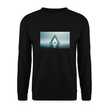 creepy mythical places – Bermuda Triangle - Unisex Sweatshirt - black - Front - Alina (178cm) & Michal (187cm)