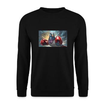 Jeu de mots expression ambiguë Taubenschlag pigeonnier - Sweat-shirt Unisexe - noir - Devant - Alina (178cm) & Michal (187cm)
