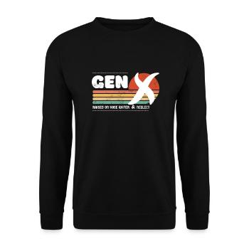 Gen X sunset - White - Unisex Sweatshirt - black - Front - Alina (178cm) & Michal (187cm)