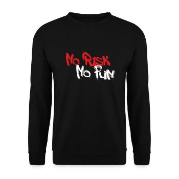 No Risk No Fun - Unisex Sweatshirt - black - Front - Alina (178cm) & Michal (187cm)