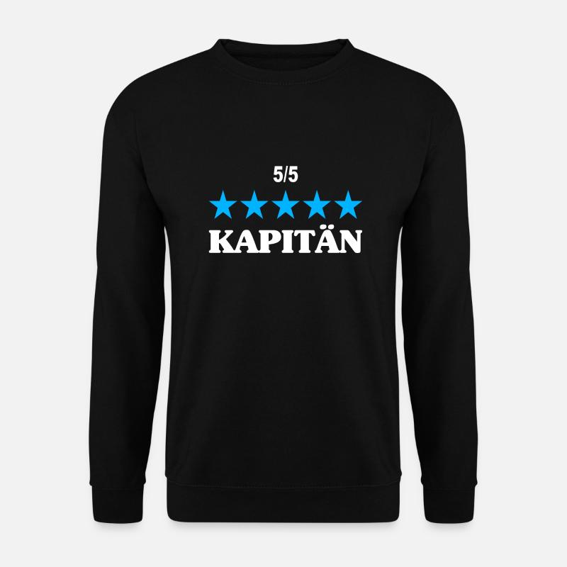 Kapitän cooler Spruch Boot Segler - Unisex Pullover - Schwarz