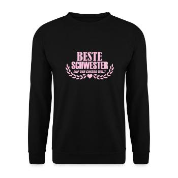 Meilleure Sœur 002 - Sweat-shirt Unisexe - noir - Devant - Alina (178cm) & Michal (187cm)
