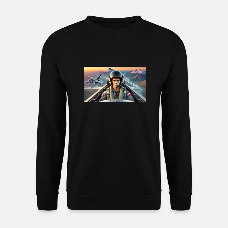 Austrian Air Force F16 - Unisex Sweatshirt - black