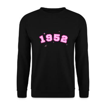 1952 rose étoile - Sweat-shirt Unisexe - noir - Devant - Alina (178cm) & Michal (187cm)