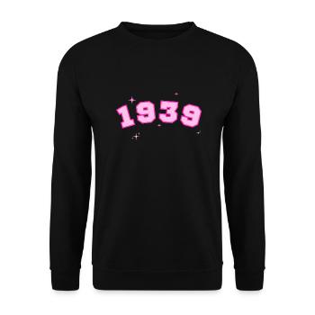 1939 rose étoile - Sweat-shirt Unisexe - noir - Devant - Alina (178cm) & Michal (187cm)