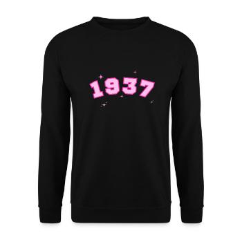 1937 rose étoile - Sweat-shirt Unisexe - noir - Devant - Alina (178cm) & Michal (187cm)