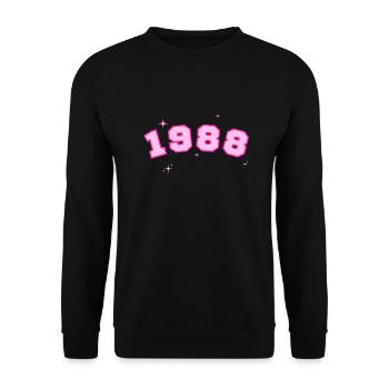 1988 rose étoile - Sweat-shirt Unisexe - noir - Devant - Alina (178cm) & Michal (187cm)