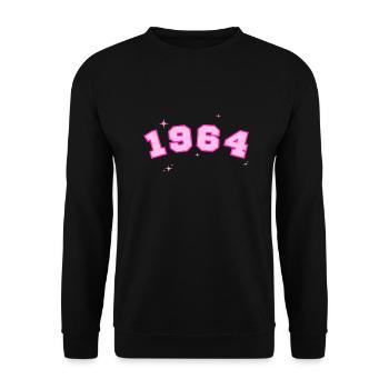 1964 rose étoile - Sweat-shirt Unisexe - noir - Devant - Alina (178cm) & Michal (187cm)