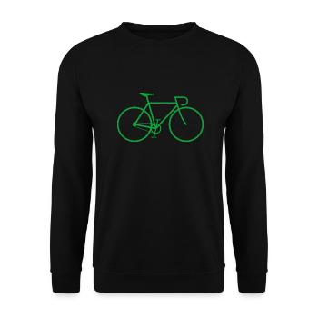 Vélo fixie vert - Sweat-shirt Unisexe - noir - Devant - Alina (178cm) & Michal (187cm)