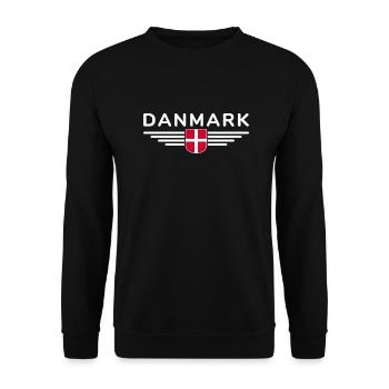 I Love Denmark, T-shirt de tenue design - Sweat-shirt Unisexe - noir - Devant - Alina (178cm) & Michal (187cm)