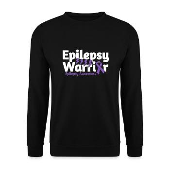 Epilepsy Warrior - Unisex Pullover - Schwarz - Vorne - Alina (178cm) & Michal (187cm)