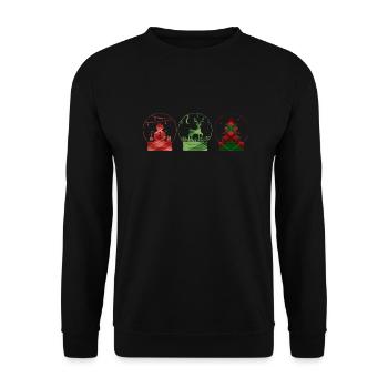 Christmas Tree Christmas Ball Christmas - Unisex Sweatshirt - black - Front - Alina (178cm) & Michal (187cm)