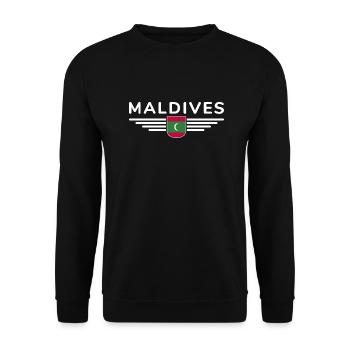 Maldives Fans: Exclusive Shirts - Unisex Sweatshirt - black - Front - Alina (178cm) & Michal (187cm)