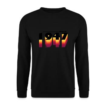 Best of 1947 - Feiern Sie 78 Jahre mit Vintage - Unisex Pullover - Schwarz - Vorne - Alina (178cm) & Michal (187cm)