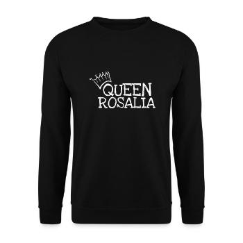 Geschenk für Rosalia - Unisex Pullover - Schwarz - Vorne - Alina (178cm) & Michal (187cm)