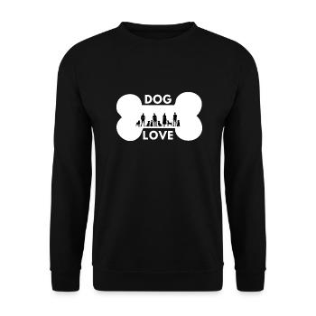 Dogs love with people (Black background) - Unisex Sweatshirt - black - Front - Alina (178cm) & Michal (187cm)